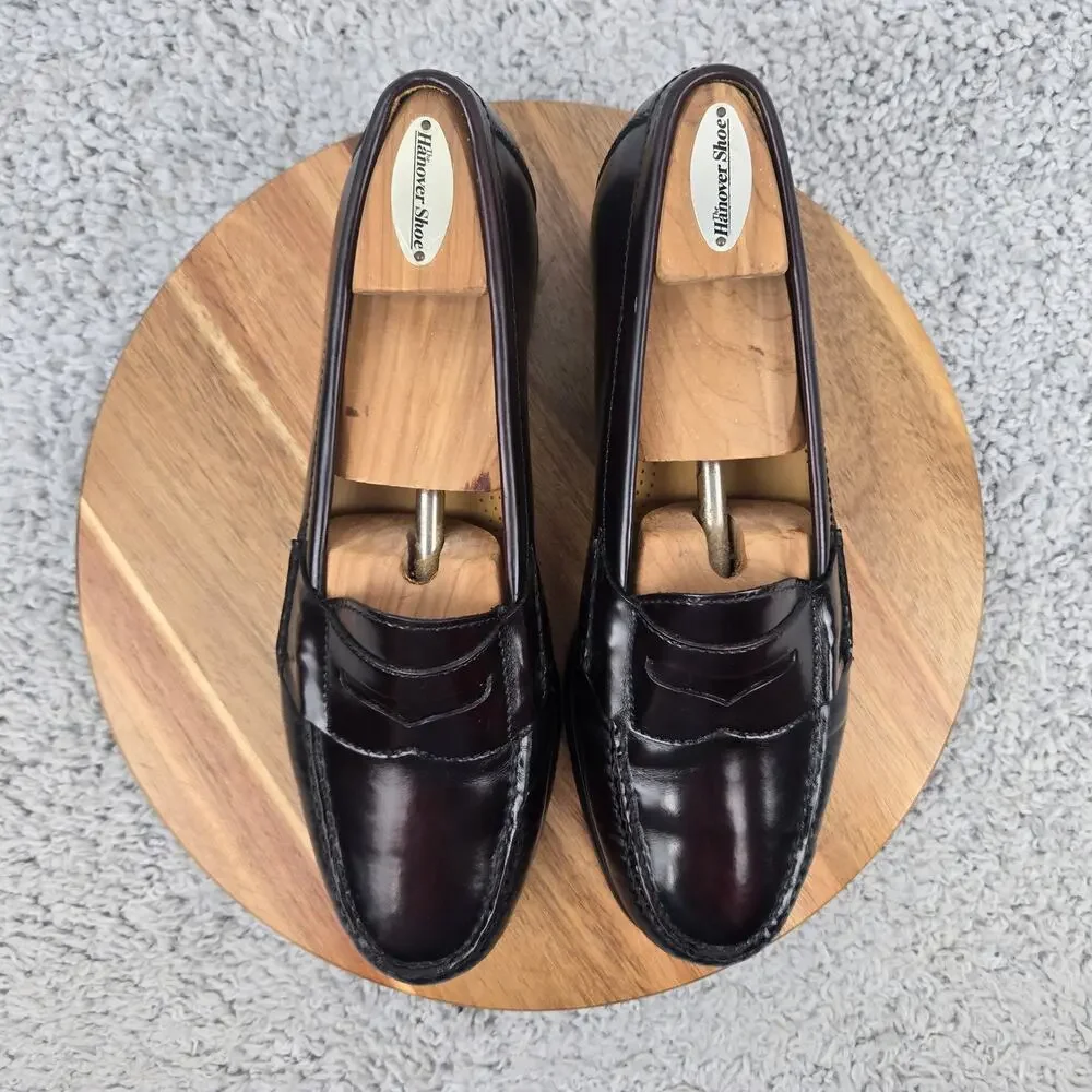 Cole Haan Mens 10D Pinch Dark Brown Leather Casual Lifestyle Daily Penny Loafer